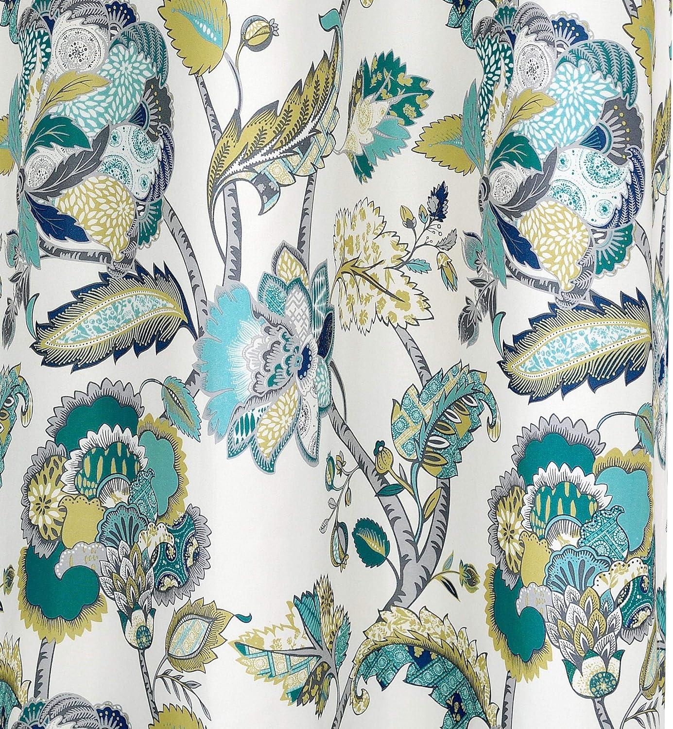 imageDriftAway Layla Classic America Style Thermal Insulated Lined Blackout Door Panel Curtain Adjustable Tieback Single 52 Inch by 72 Inch Plus 15 Inch Header Teal Gray1