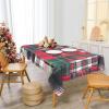 imageDriftAway Decorative Table Cloth Christmas Red Plaid Table Cloth for Rectangle Tables Checkered Tartan Christmas Print Dining Table Cover for 6 Foot Tables Thanksgiving tablecloths 54 x 84 Inch